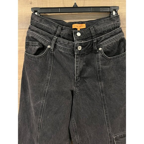 STINE GOYA Paul, 1909 Denim - Wide leg black jeans size 27 NWOT - Picture 7 of 13